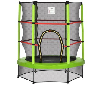 Trambulina cu plasa de protectie Homcom 342-032GN 160cm (Green/Black)