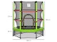 Trambulina cu plasa de protectie Homcom 342-032GN 160cm (Green/Black)