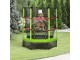 Trambulina cu plasa de protectie Homcom 342-032GN 160cm (Green/Black)