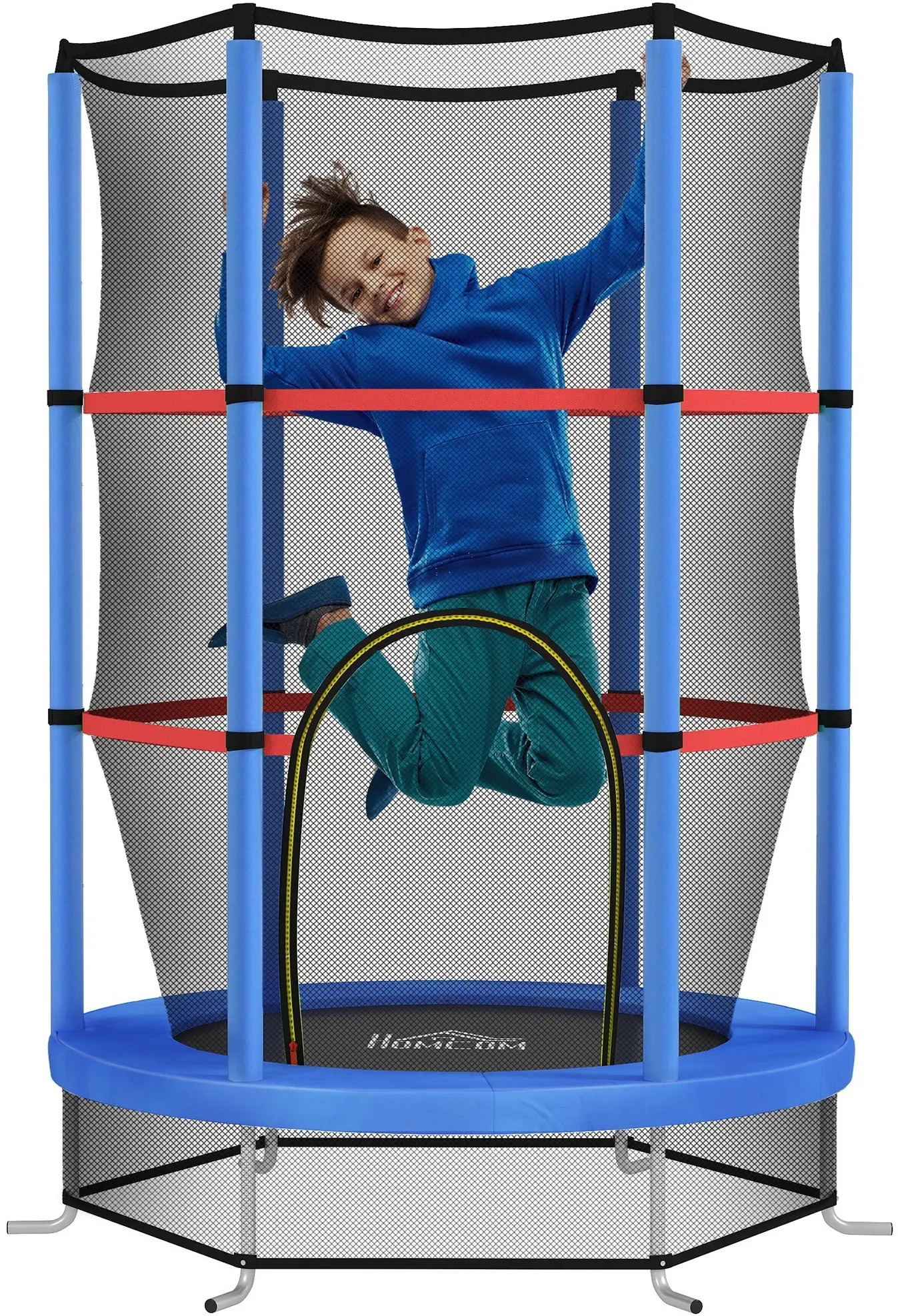 Батут с защитной сеткой Homcom 342-032V01BU 140cm (Blue) - 5