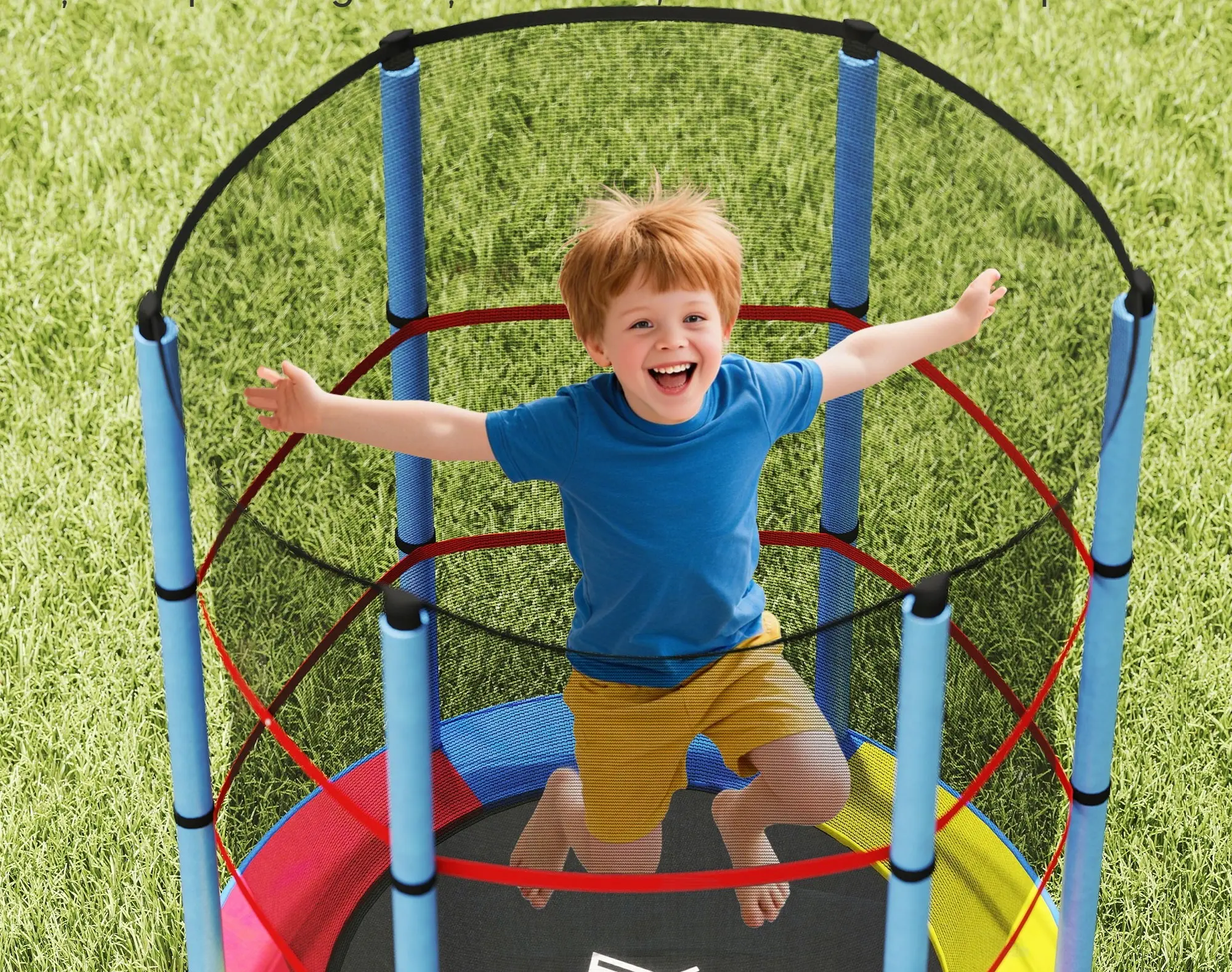 Батут с защитной сеткой Homcom 342-032V01MX 140cm (Multicolore) - 4