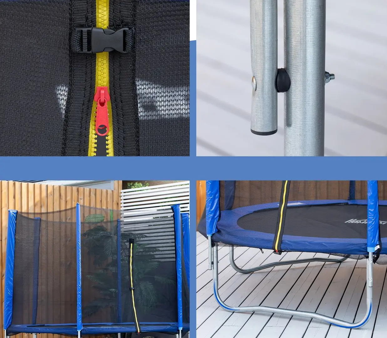 Батут с защитной сеткой Homcom A71-012V01 205cm (Blue/Black)