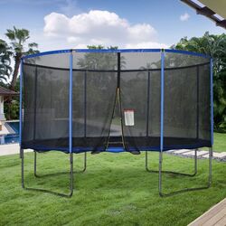 Батут с защитной сеткой Homcom A71-015 426cm (Blue) Thumb