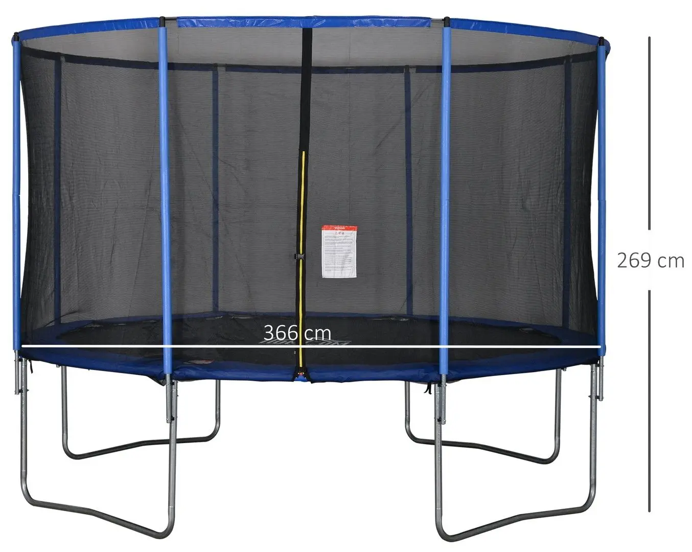 Trambulina cu plasa de protectie Homcom A71-015V01 269cm (Black/Blue) - 3