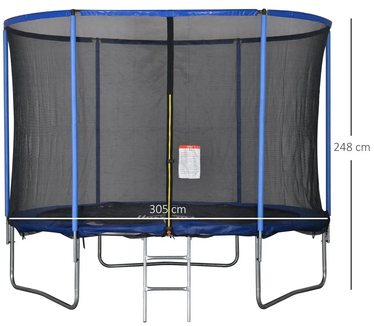 Trambulina cu plasa de protectie Homcom A71-015V03 305cm (Blue)