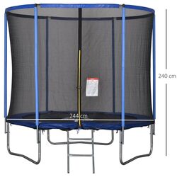 Trambulina cu plasa de protectie Homcom A71-015V05 240cm (Blue/Black)