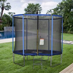 Trambulina cu plasa de protectie Homcom A71-015V05 240cm (Blue/Black) Thumb