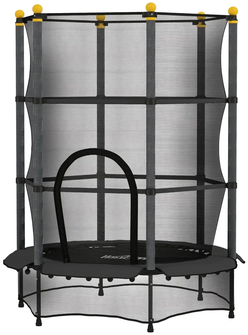 Детский батут с защитной сеткой Homcom 342-008V02BK (Black)