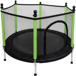 Trambulina cu plasa de protectie Ikonka KX3215 (Green) Thumb