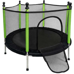 Trambulina cu plasa de protectie Ikonka KX3215 (Green) Thumb