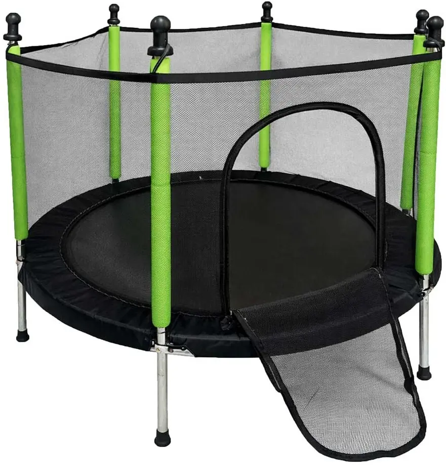 Trambulina cu plasa de protectie Ikonka KX3215 (Green) - 3