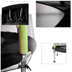 Trambulina cu plasa de protectie Ikonka KX3215 (Green) Thumb