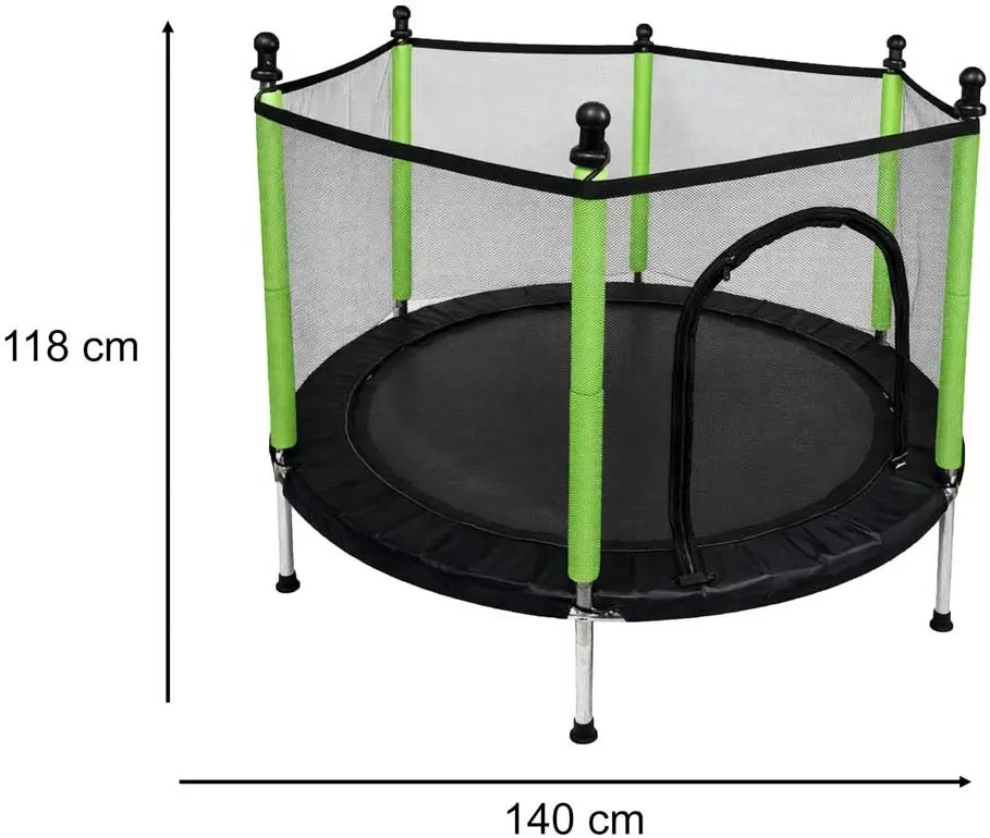 Trambulina cu plasa de protectie Ikonka KX3215 (Green) - 8