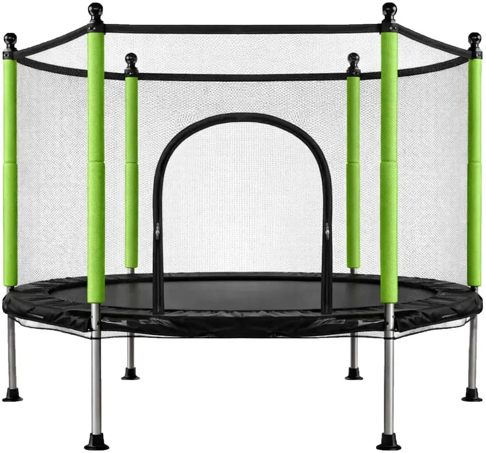 Trambulina cu plasa de protectie Ikonka KX3215 (Green)