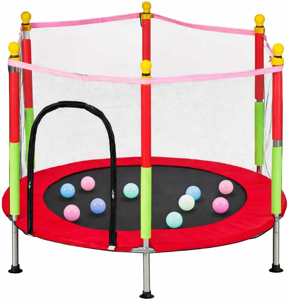 Trambulina cu plasa de protectie Ikonka KX3936 (Red) - 2