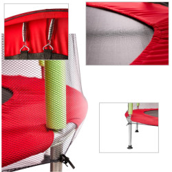 Trambulina cu plasa de protectie Ikonka KX3936 (Red) Thumb