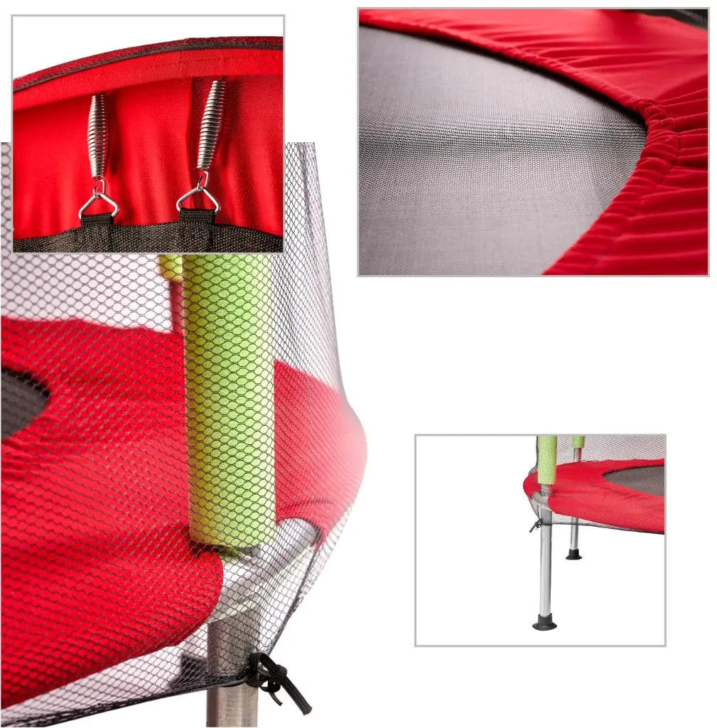 Trambulina cu plasa de protectie Ikonka KX3936 (Red) - 3