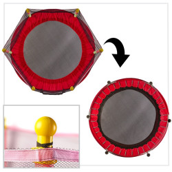 Trambulina cu plasa de protectie Ikonka KX3936 (Red) Thumb