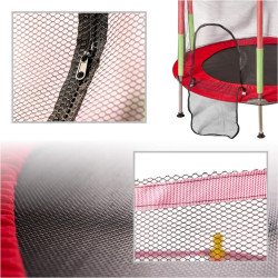 Trambulina cu plasa de protectie Ikonka KX3936 (Red) Thumb