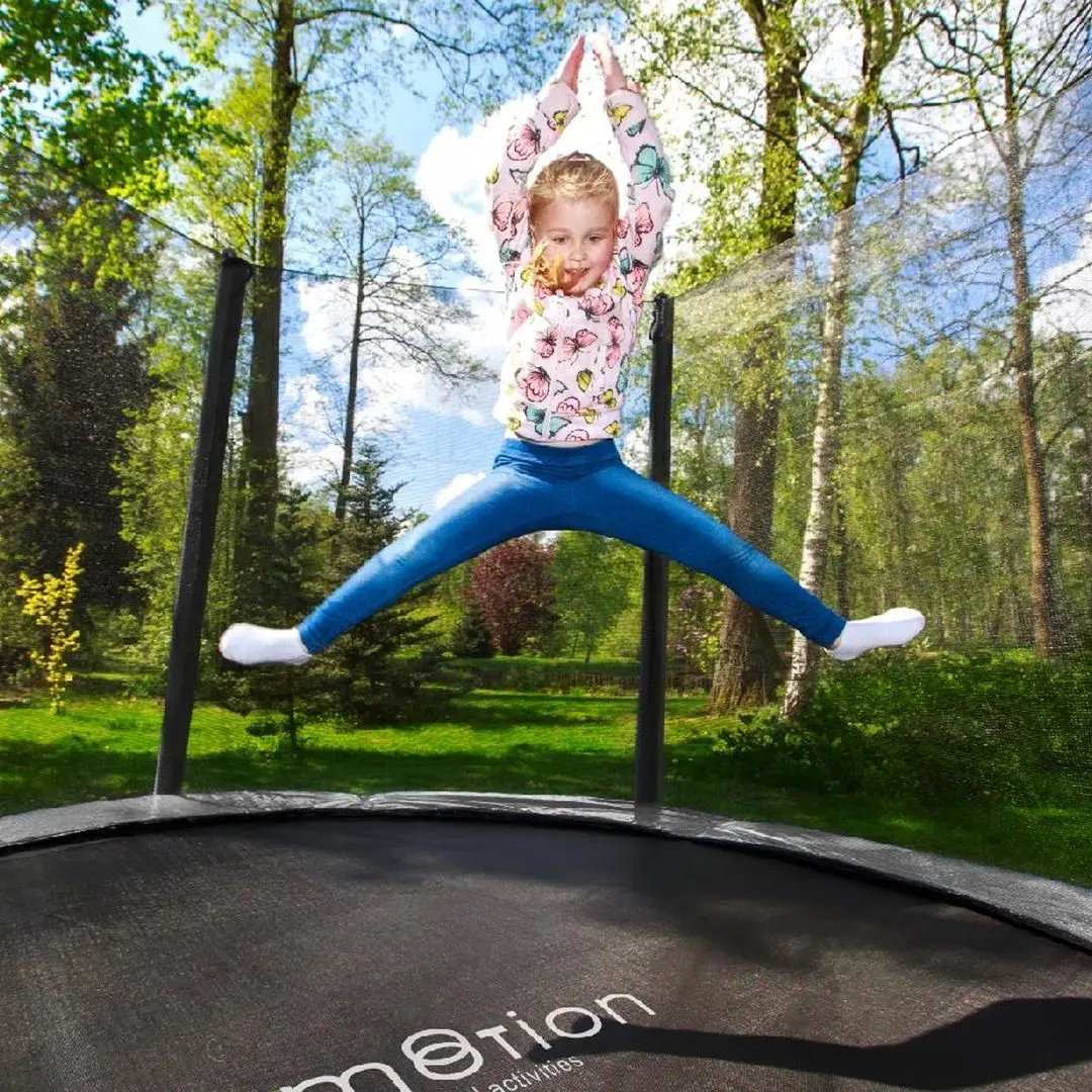 Батут с защитной сеткой Jumi Motion OM-258679 305cm (Black/Gray) - 4