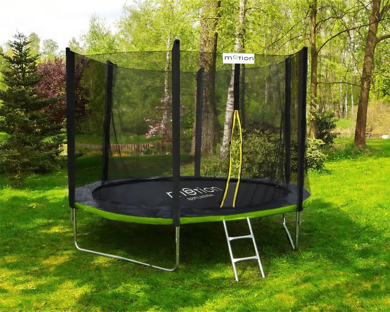 Trambulina cu plasa de protectie Jumi Motion OM-318526 (Black/Green)