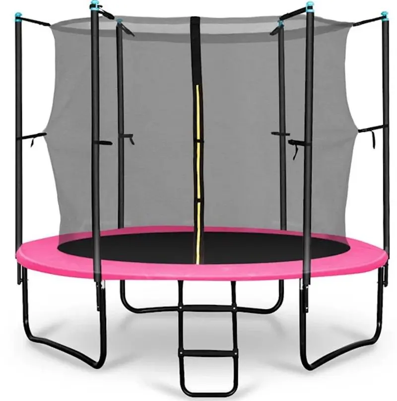 Батут с защитной сеткой Klarfit Rocketgirl 250 (Pink/Black) - 2