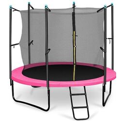 Батут с защитной сеткой Klarfit Rocketgirl 250 (Pink/Black)