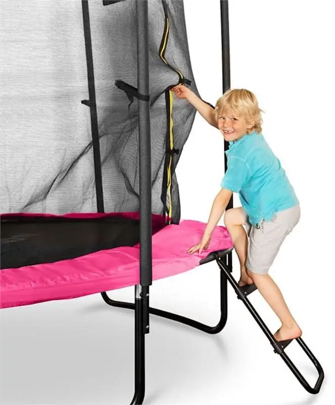 Батут с защитной сеткой Klarfit Rocketgirl 250 (Pink/Black) - 6