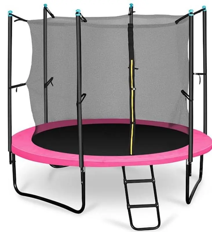 Батут с защитной сеткой Klarfit Rocketgirl 250 (Pink/Black)