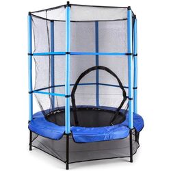 Trambulina cu plasa de protectie Klarfit Rocketkid 140 cm (Blue) Thumb
