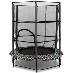 Батут с защитной сеткой Klarfit Rocketkid 140 cm (Floral) Thumb