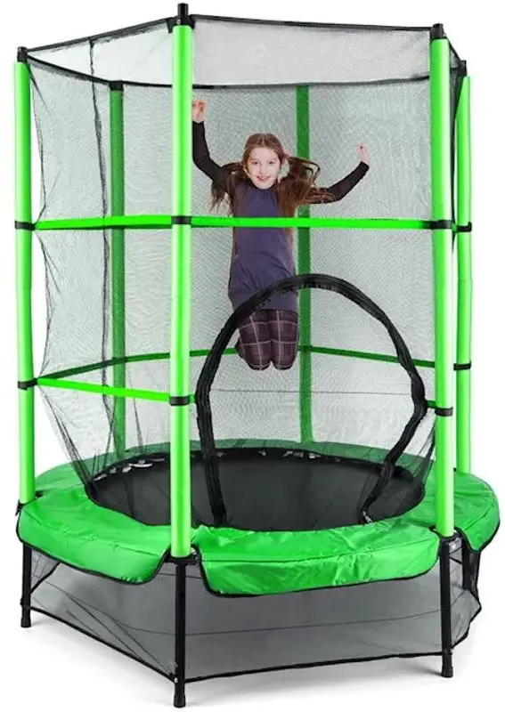 Батут с защитной сеткой Klarfit Rocketkid (Green/Black) - 2