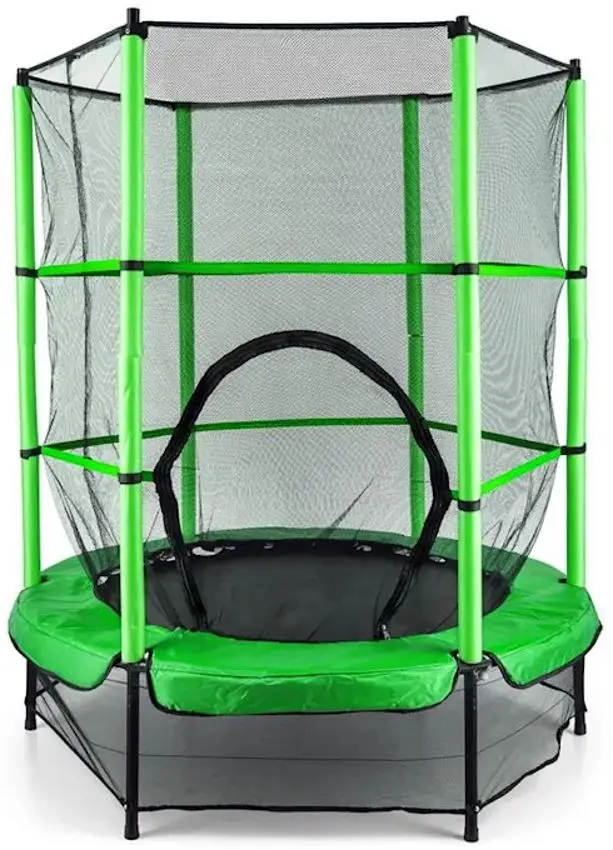 Батут с защитной сеткой Klarfit Rocketkid (Green/Black)