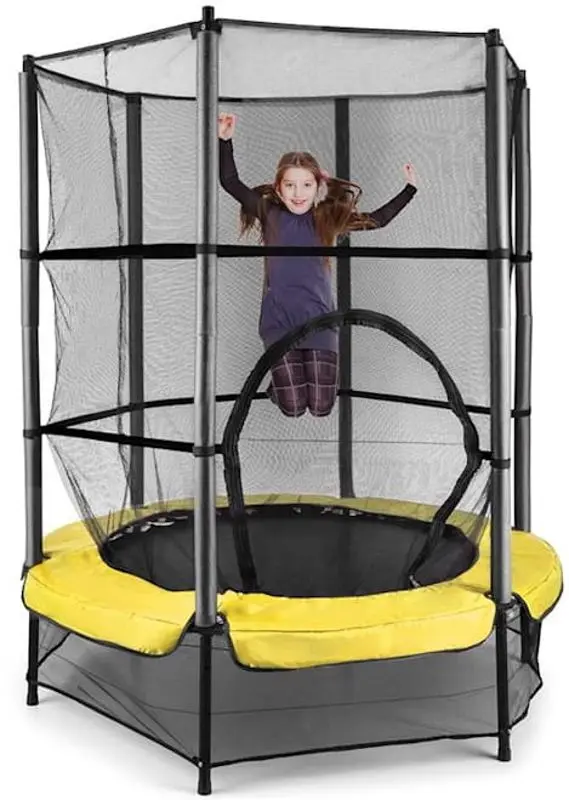 Батут с защитной сеткой Klarfit Rocketkid (Yellow/Black) - 7