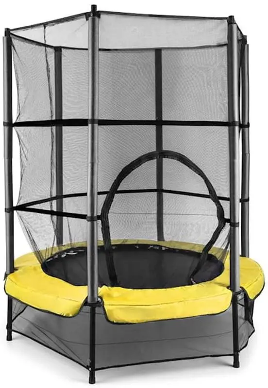 Батут с защитной сеткой Klarfit Rocketkid (Yellow/Black)