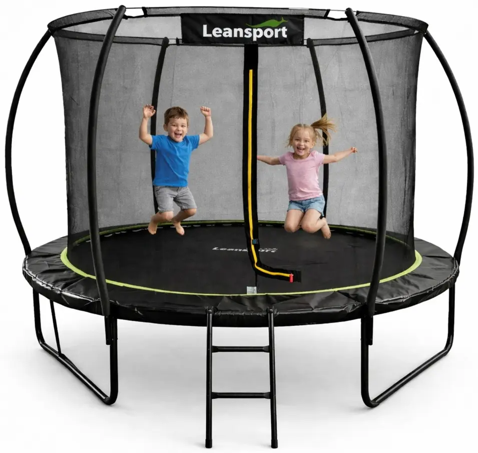 Батут с защитной сеткой Lean Sport 29171 (Black) - 3