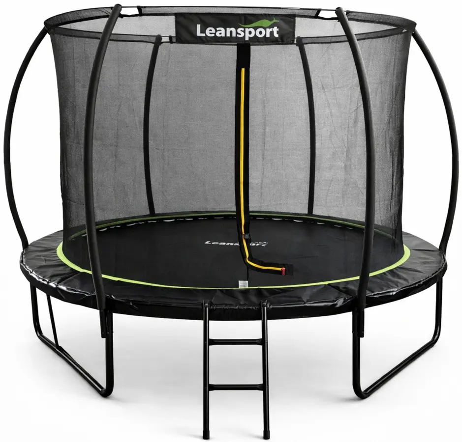 Батут с защитной сеткой Lean Sport 29171 (Black)
