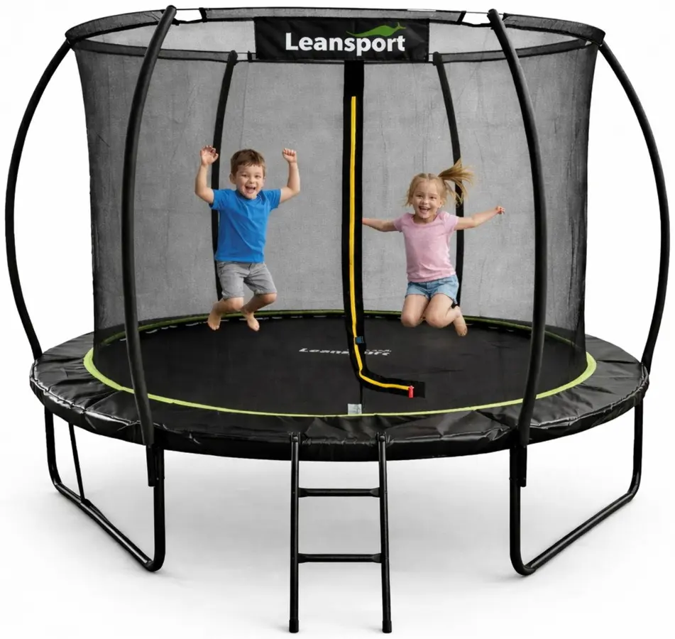 Батут с защитной сеткой Lean Sport 29172 (Black) - 3