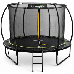 Батут с защитной сеткой Lean Sport 29172 (Black)
