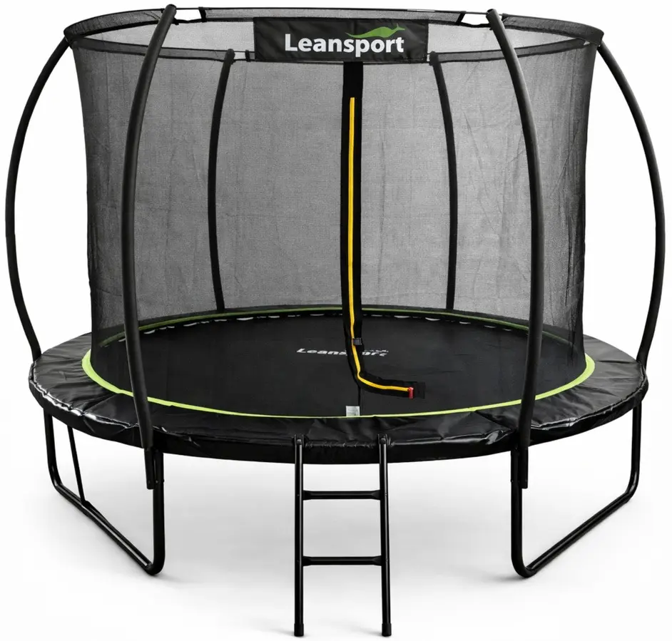 Батут с защитной сеткой Lean Sport 29172 (Black)