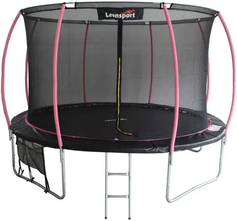 Батут с защитной сеткой Lean Sport Base 244cm (Black/Pink)
