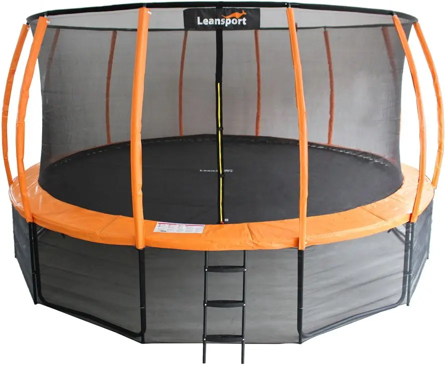 Trambulina cu plasa de protectie Lean Sport Best 487cm (Black/Orange)