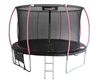 Trambulina cu plasa de protectie Lean Sport Max 305cm (Black/Pink)