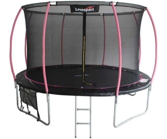 Trambulina cu plasa de protectie Lean Sport Max 366cm (Black/Pink)