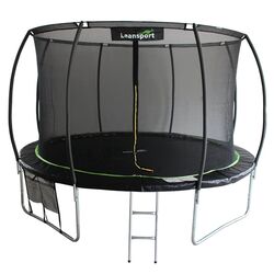 Trambulina cu plasa de protectie Lean Sport Max 487cm (Black/Green)