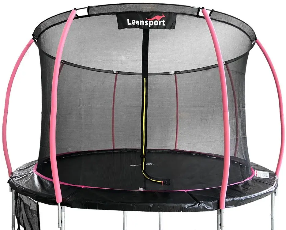 Trambulina cu plasa de protectie Lean Sport Max 487cm (Black/Pink)