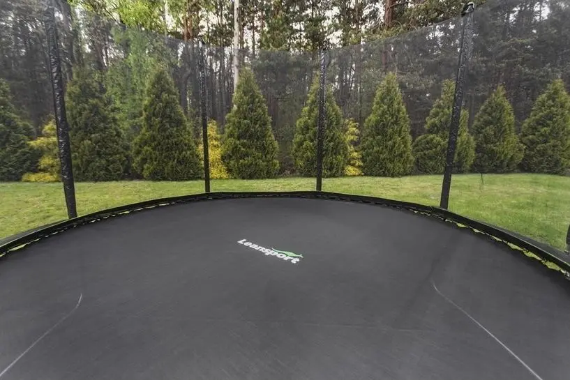 Trambulina cu plasa de protectie Lean Sport Pro 244cm (Black/Green)