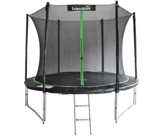 Trambulina cu plasa de protectie Lean Sport Pro 244cm (Black/Green)