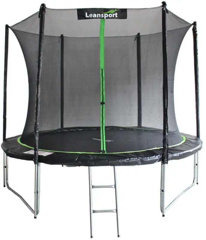 Trambulina cu plasa de protectie Lean Sport Pro 244cm (Black/Green)