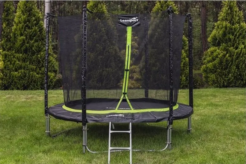 Trambulina cu plasa de protectie Lean Sport Pro 305cm (Black/Green)